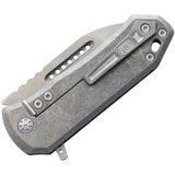 EOS Orca S Framelock CF - CPM S35VN Modified Tanto Blade, Stonewash Finish, Carbon Fiber Front, Titanium Back by EOS