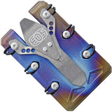 EOS Titanium 2.5 Wallet Flame WAL_25_F - Flame Anodized Finish With 25 Card Capacity And Thumb Slot Bottle Opener by EOS