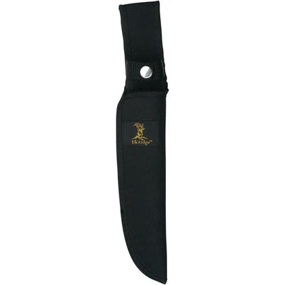 Elk Ridge Sawback Hunter ER082 - 7.5in Satin Finish 3Cr13 Stainless Sawback Blade With Full Tang And Black Wood Handle by Elk Ridge