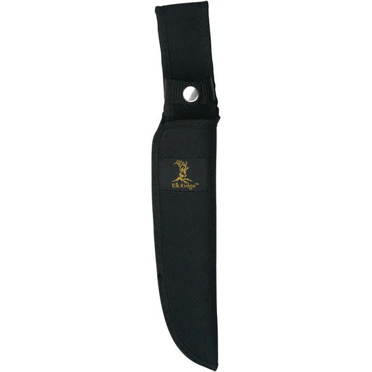 Elk Ridge Sawback Hunter ER082 - 7.5in Satin Finish 3Cr13 Stainless Sawback Blade With Full Tang And Black Wood Handle by Elk Ridge