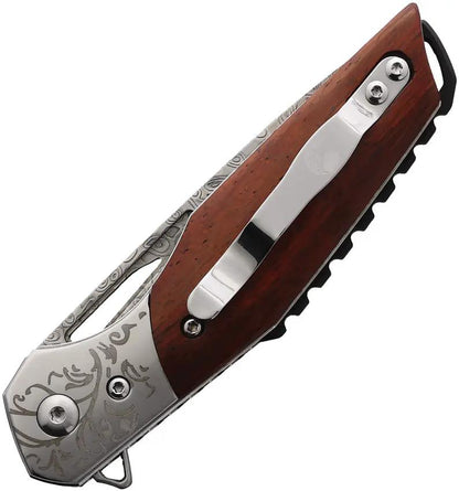 Elk Ridge Linerlock Damascus ER-2008DM by Elk Ridge
