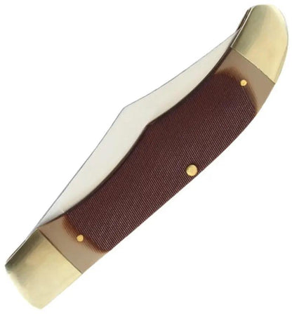 Elk Ridge Trapper Delrin ER-2013 - 5.25 Inch Closed Satin Finish 3Cr13MoV Clip And Skinner Blades by Elk Ridge