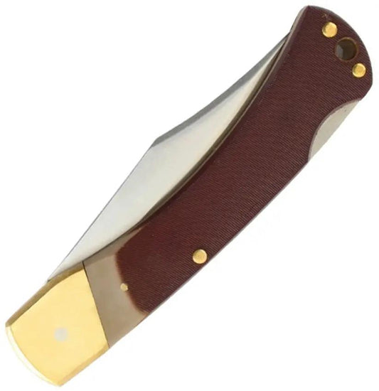Elk Ridge Lockback Delrin ER 2014 - Durable 3Cr13MoV Satin Blade With Sawcut Delrin Handle by Elk Ridge