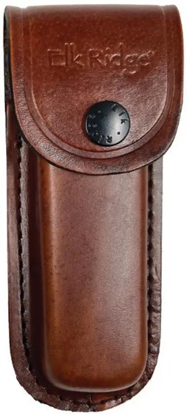 Elk Ridge Lockback Delrin ER-2015 - Satin 3Cr13MoV Blade With Sawcut Delrin Handle Brass Bolsters by Elk Ridge