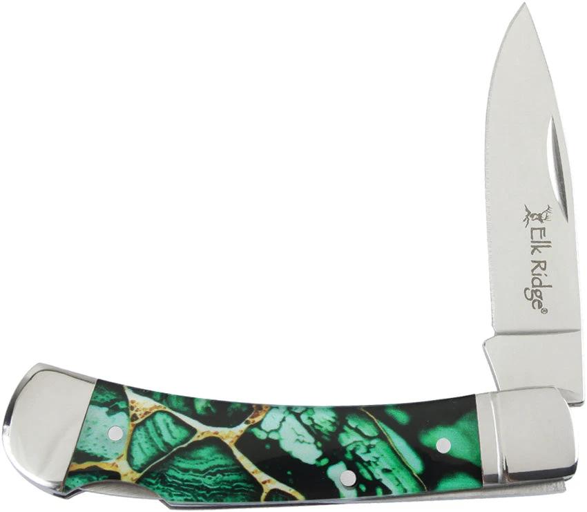 Elk Ridge Lockback Dark Green ER-42451-DG by Elk Ridge