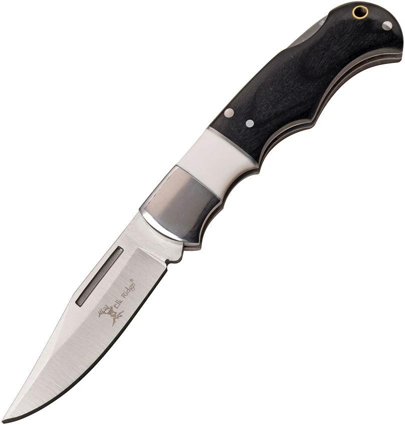 Elk Ridge Lockback Black/White ER-943WH by Elk Ridge