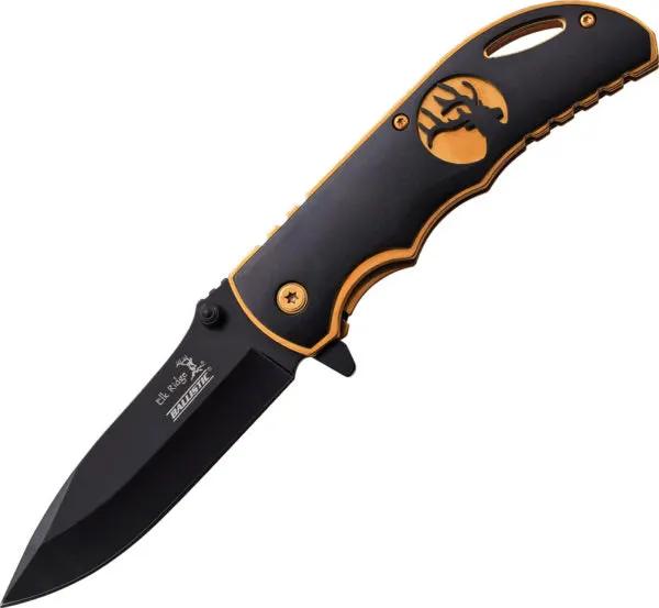 Elk Ridge Linerlock A/O Black/Gold ER-A008BG by Elk Ridge