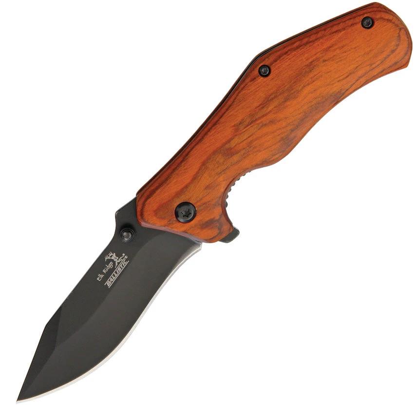 Elk Ridge Linerlock Red Wood A/O ER-A013RW by Elk Ridge