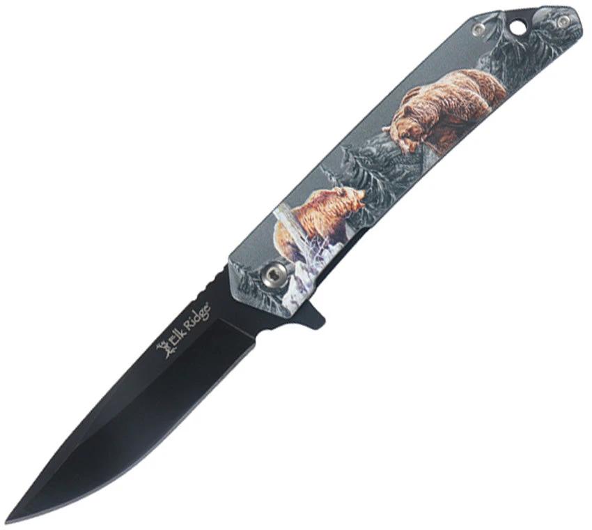 Elk Ridge Wildlife Linerlock A/O Bear ER-A2001BR by Elk Ridge
