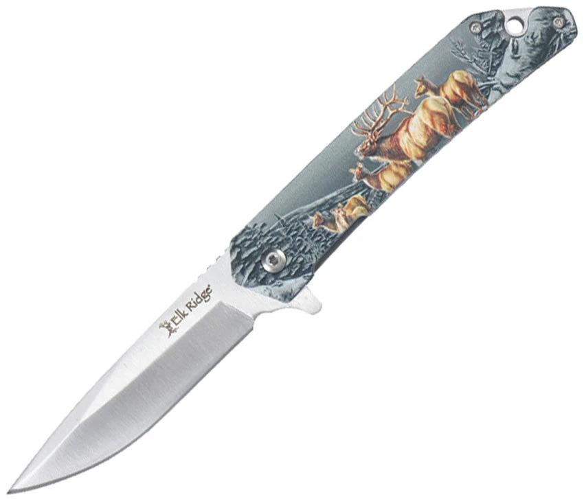 Elk Ridge Wildlife Linerlock A/O Elk ER-A2001EK by Elk Ridge
