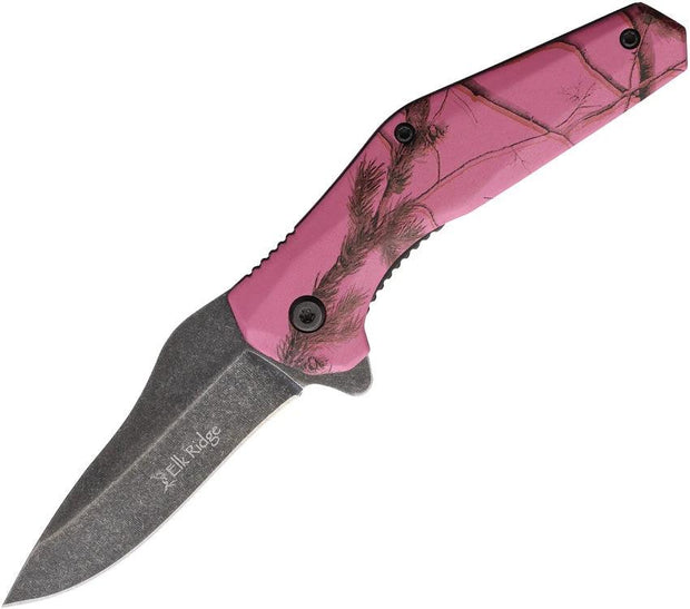 Elk Ridge Camo Linerlock A/O Dk pink ER-A2008DPK by Elk Ridge
