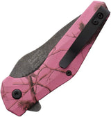 Elk Ridge Camo Linerlock AOL Dark Pink ER A2008 DPK - Assisted Opening Knife With Pink Camouflage Nylon Handle by Elk Ridge