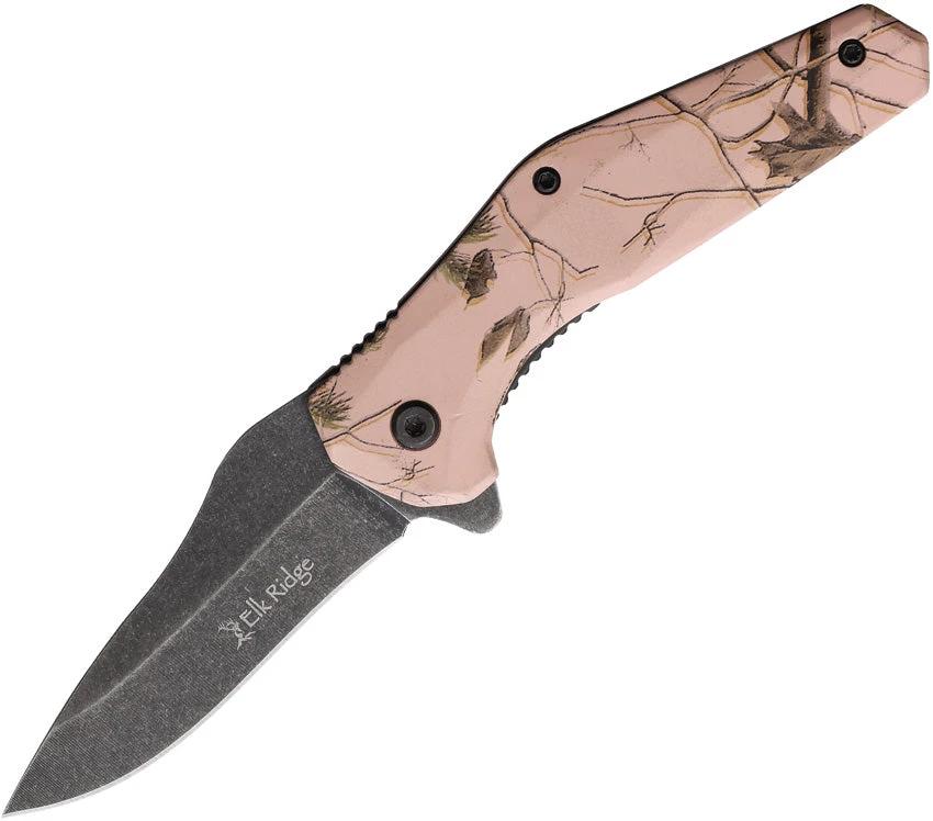 Elk Ridge Camo Linerlock A/O Lt Pink ER-A2008LPK by Elk Ridge