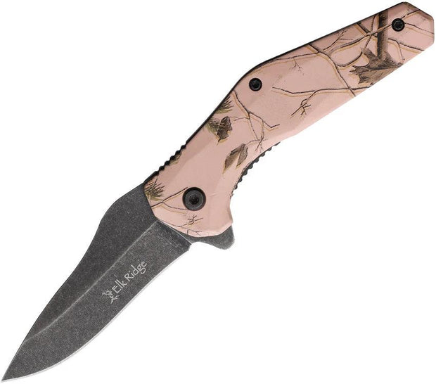 Elk Ridge Camo Linerlock A/O Lt Pink ER-A2008LPK by Elk Ridge