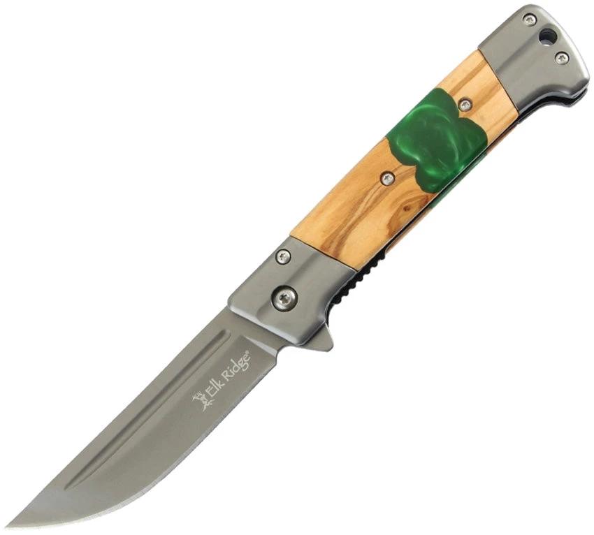 Elk Ridge Linerlock A/O Green ER-A2019GN by Elk Ridge