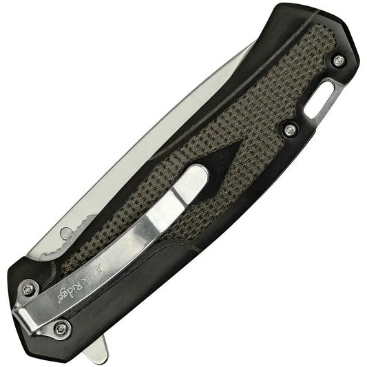 Elk Ridge Gentleman's Liner Lock ER A969BK - Assisted Opening, Satin 3Cr13 Stainless Blade, Black Wood Handle by Elk Ridge