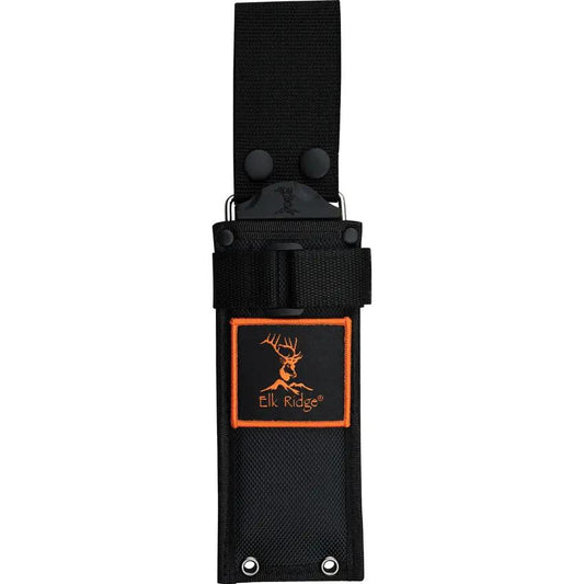 Elk Ridge Hinterland Saw - 5Cr15MoV Satin Blade, Green G10 Handle, Full Tang, Orange Liners, Belt Sheath by Elk Ridge