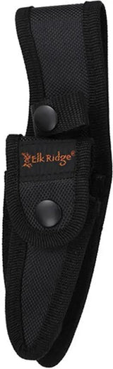 Elk Ridge ER-SET111BN Fixed and Folding Knife Set - Satin Stainless Blades With Brown Wood Handles by Elk Ridge
