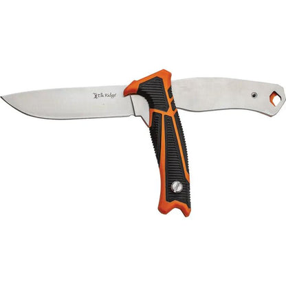 Elk Ridge Trek Hunting Combo ER-TKFIX001 - Dual Blade Set With Drop Point And Gut Hook Full Tang Fire Starter Sheath by Elk Ridge