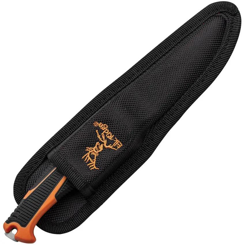 Elk Ridge Trek Skinner ER-TKFIX003 - 8.75 Inch Full Tang Knife With Satin 8Cr13MoV Blade And Orange Overmold Handle by Elk Ridge