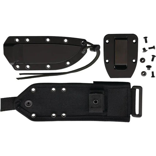 ESEE Model 4 Partially Serrated Fixed Blade Knife For Survivalists Full Tang 1095 Steel Orange G10 Handles Kydex Sheath by ESEE