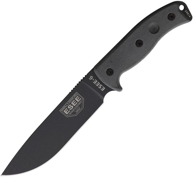 ESEE 6 Tactical Gray Knife With 1095HC Steel Full Tang Lanyard Belt Sheath For Outdoor Enthusiasts by ESEE