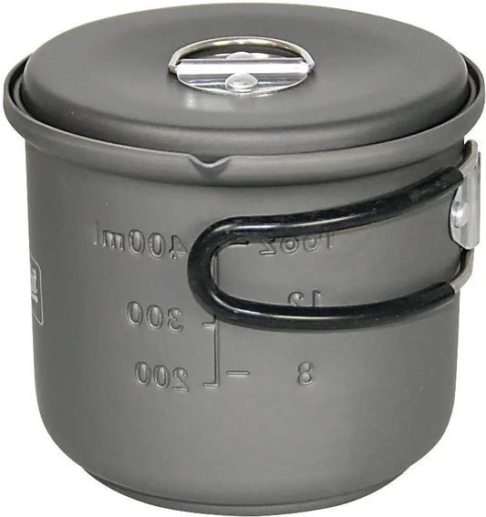 Esbit Solid Fuel Cookset ESB87013 - Compact Hard Anodized Aluminum Pot with Built in Wind Deflector by Esbit