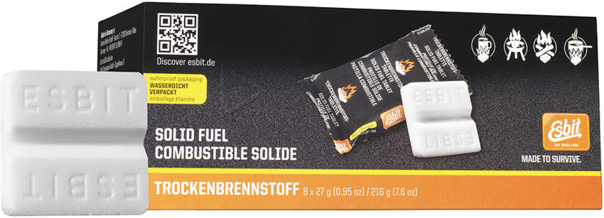 Esbit Solid Fuel Cubes 8pk E-FUEL-8X27 by Esbit
