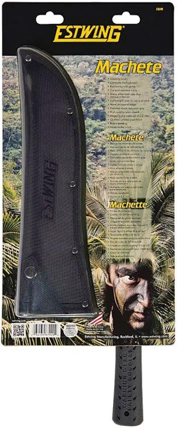 Estwing Machete EBM Forged One Piece Steel Sawback Blade With Powder Coat Finish And Rugged Rubber Handle by Estwing