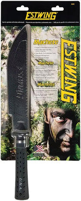 Estwing Machete EBM Forged One Piece Steel Sawback Blade With Powder Coat Finish And Rugged Rubber Handle by Estwing