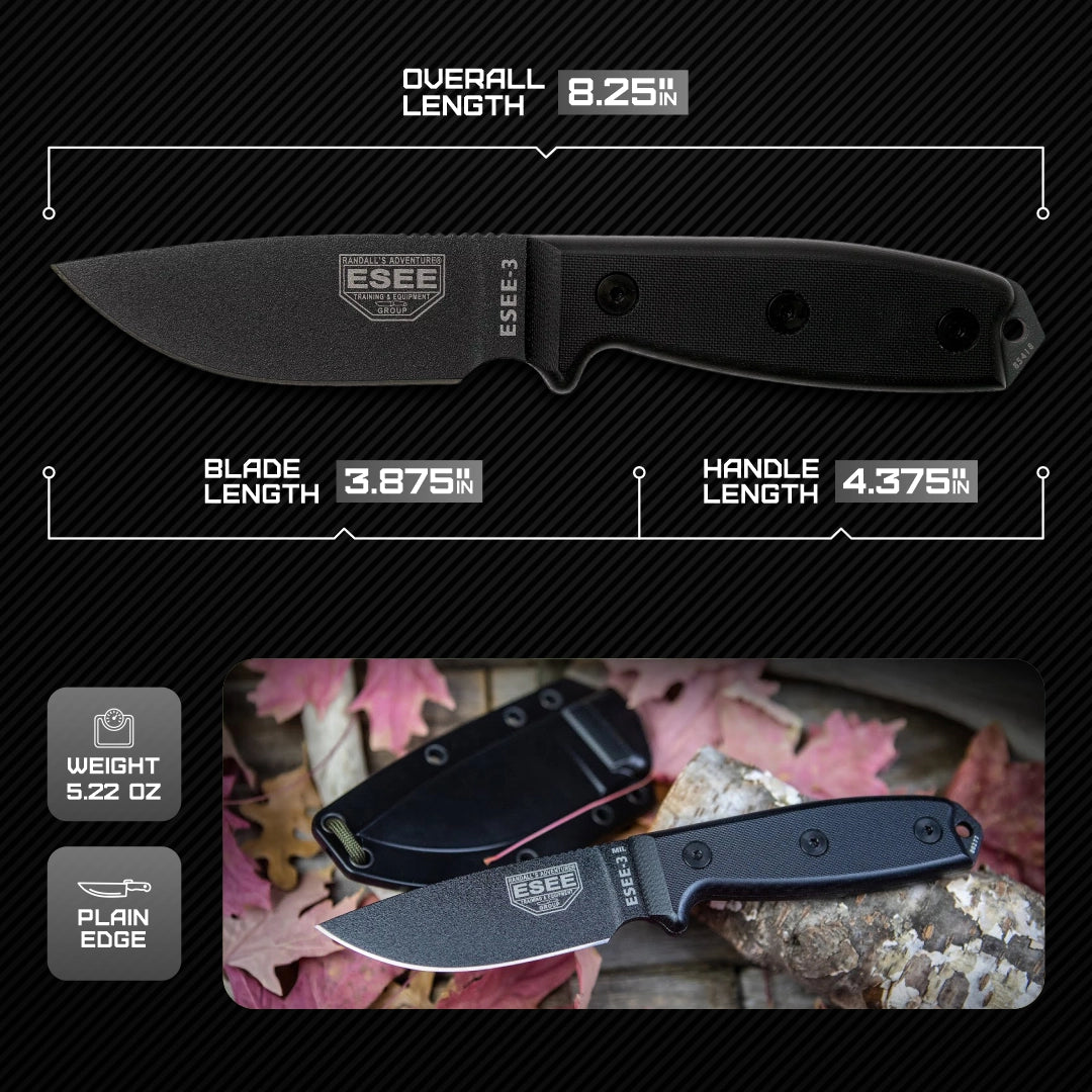 ESEE Model 3 Tactical ESEE-3P-TG-B