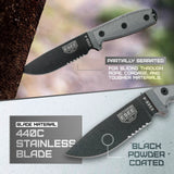 ESEE Model 4 Stainless Serrated ESEE-4S-MB-B by ESEE