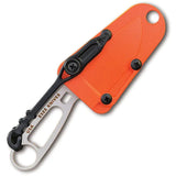 ESEE Imlay Rescue Knife Orange One Piece Construction 2.25 Inch Blade Partial Serrated for Outdoorsmen Finger Ring by ESEE