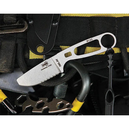 ESEE Imlay Rescue Knife One Piece Construction Fixed Rugged Blade For Survivalists Serrated 440C by ESEE
