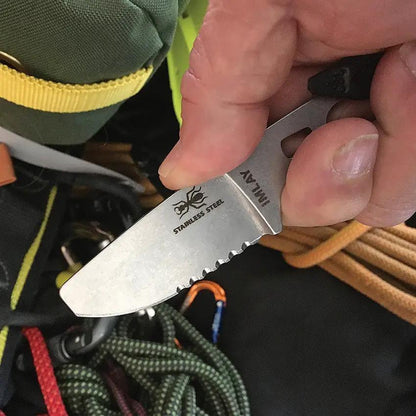 ESEE Imlay Rescue Knife One Piece Construction Fixed Rugged Blade For Survivalists Serrated 440C by ESEE