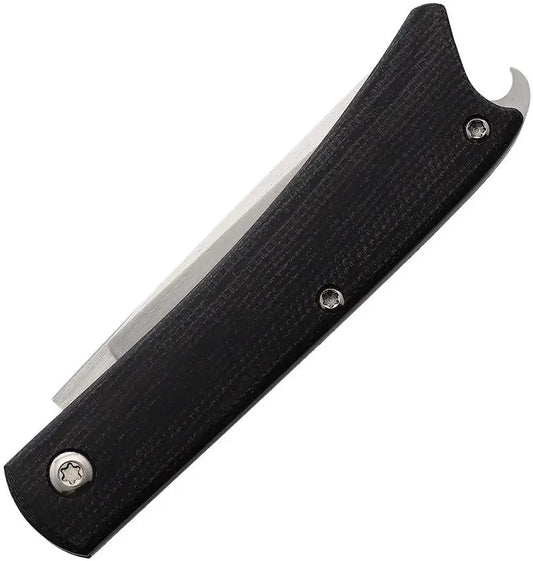 Esnyx Knives Beer Buster Jr Slip Joint ESN-BBJSJ-42 - Bohler M390 Satin Blade With Bottle Opener And Micarta Handle by Esnyx Knives