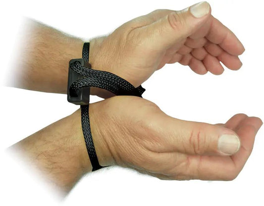 EURO SECURITY PRODUCTS Textile Disposable Handcuffs HT-01-B - Pack of 5 Black Ribbon Fabric with 140kg Tear Strength by EURO SECURITY PRODUCTS