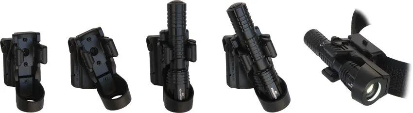 EURO SECURITY PRODUCTS Universal Flashlight Holder LHU 54 27 24 26 - 360 Degree Rotation Plastic Mount for ARTAX by EURO SECURITY PRODUCTS