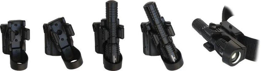 EURO SECURITY PRODUCTS Universal Flashlight Holder LHU 54 27 24 26 - 360 Degree Rotation Plastic Mount for ARTAX by EURO SECURITY PRODUCTS