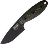 ESEE Sencillo Fixed Blade Knife A2 DLC Coated 3 Inch Drop Point Full Tang Micarta Handle For Outdoorsmen by ESEE