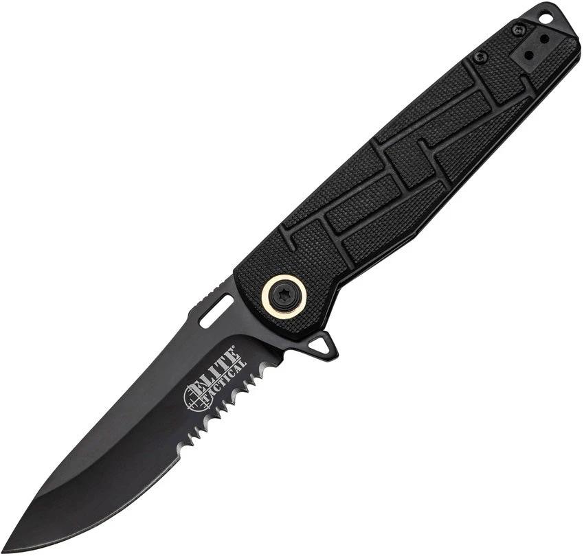 Elite Tactical Tactical Linerlock Black ET-A001BKS by Elite Tactical