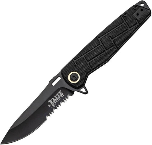 Elite Tactical Tactical Linerlock Black ET-A001BKS by Elite Tactical