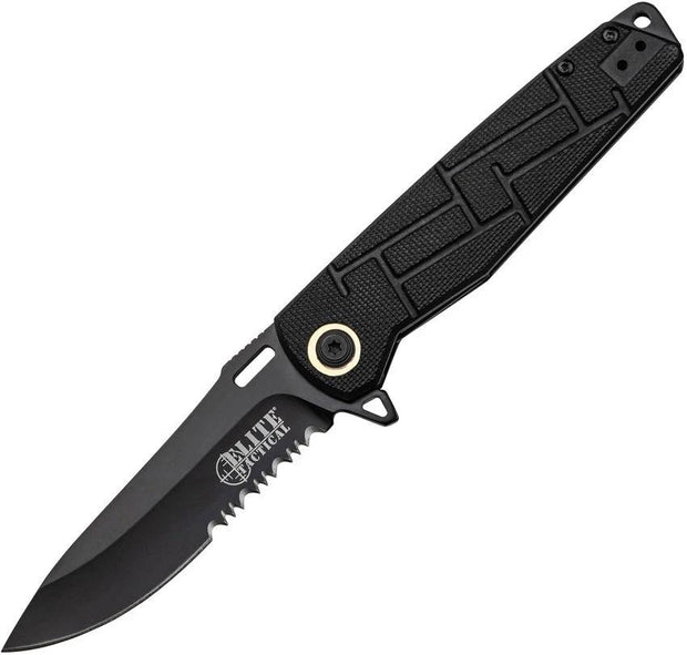 Elite Tactical Tactical Linerlock Black ET-A001BKS by Elite Tactical