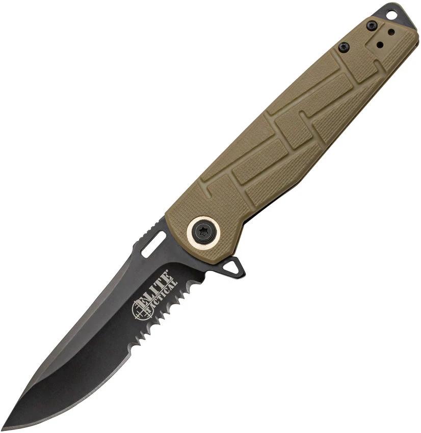 Elite Tactical Tactical Linerlock Tan ET-A001TNS by Elite Tactical
