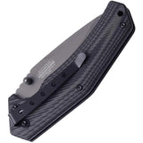Elite Tactical Linerlock ET-A1022-SO Assisted Opening Knife - Gray Titanium Coated 3.25in Drop Point Blade by Elite Tactical