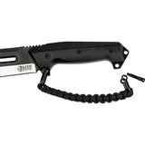 Elite Tactical The Rig 8Cr13MoV Tanto Knife With Black G10 Handle And Extended Tang by Elite Tactical