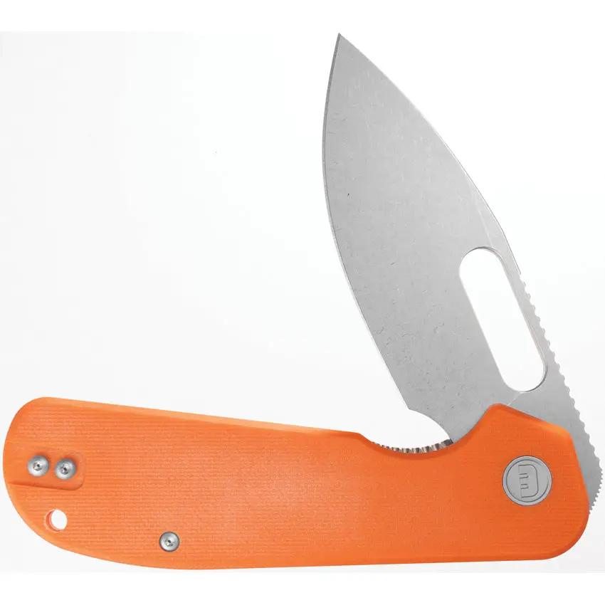 Eutektik EFD Linerlock Stonewash Orange G10 - 14C28N Stainless Blade With Thumb Pull And Pocket Clip by Eutektik