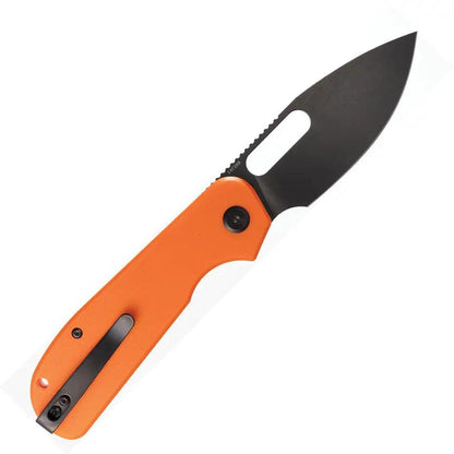Eutektik EFD Linerlock Knife - Orange G10 Handle Black Stonewash Blade In 14C28N Sandvik Steel by Eutektik