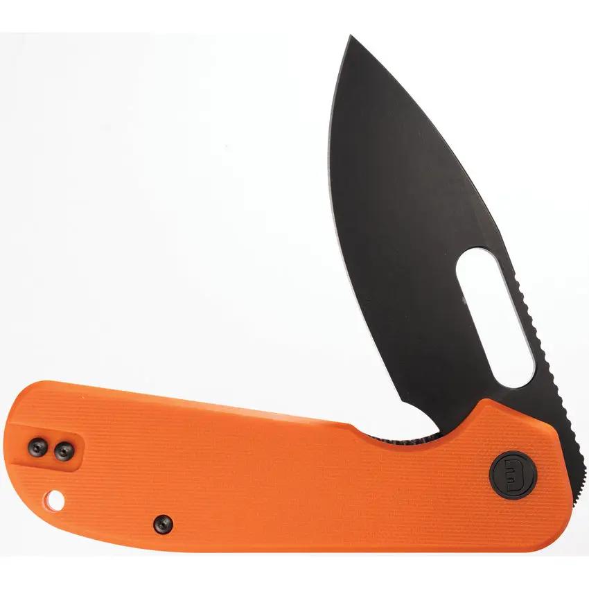 Eutektik EFD Linerlock Knife - Orange G10 Handle Black Stonewash Blade In 14C28N Sandvik Steel by Eutektik