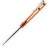 Eutektik EFD Linerlock Knife - Orange G10 Handle Black Stonewash Blade In 14C28N Sandvik Steel by Eutektik